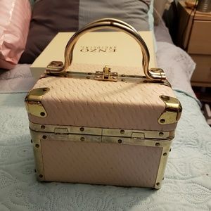 Vintage genuine ostrich leather box purse